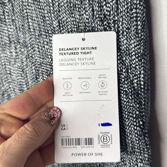 Athleta Delancey Skyline Textured Moto Leggings. Size Small. - Picture 6 of 12